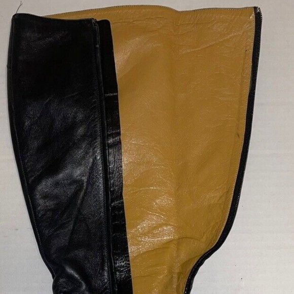 GUCCI~ZIP UP~TALL CALF LEATHER~WHIP STITCH~BOOTS - Picture 5 of 16